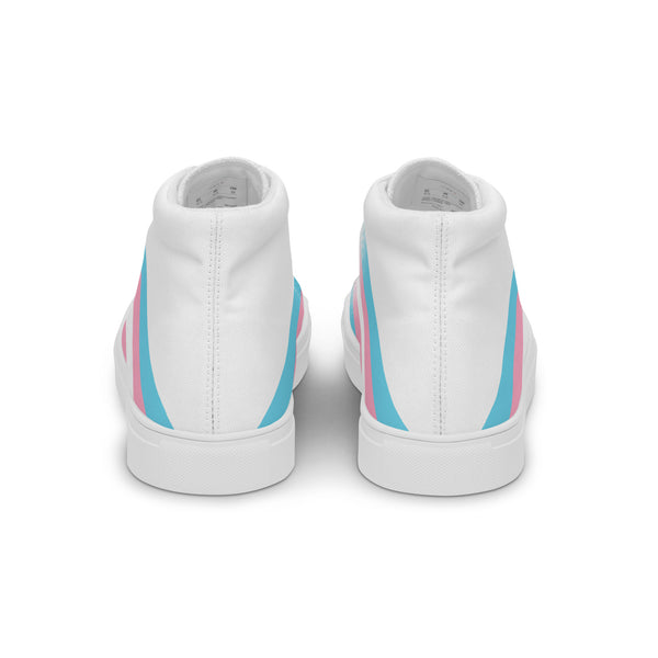 Transgender Pride Colors Modern White High Top Shoes - Women Sizes