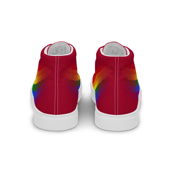 Gay Pride Colors Original Red High Top Shoes