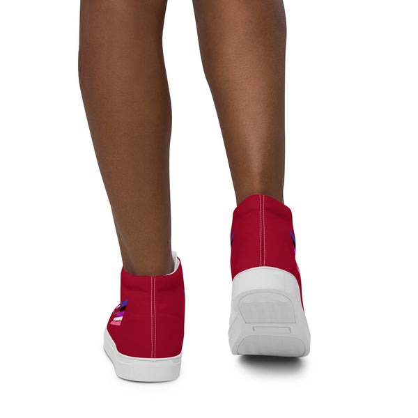 Genderfluid Pride Modern Red High Top Shoes