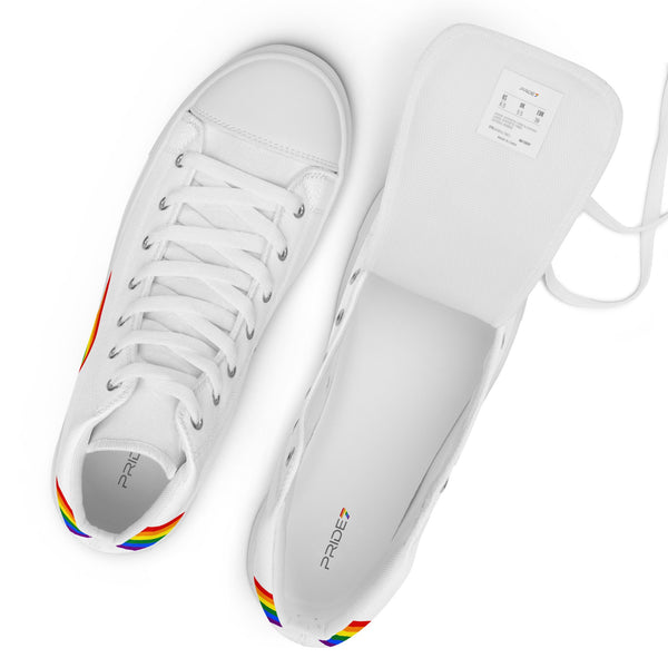 Original Gay Pride Colors White High Top Shoes