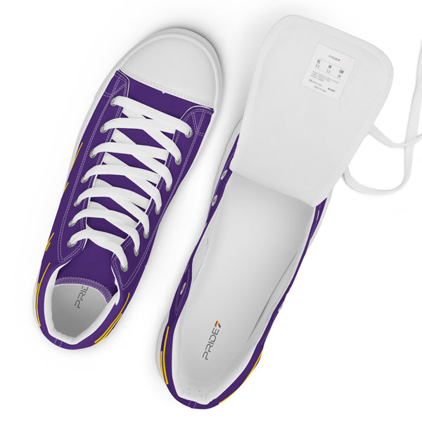 Modern Intersex Pride Colors Purple High Top Shoes - Women Sizes
