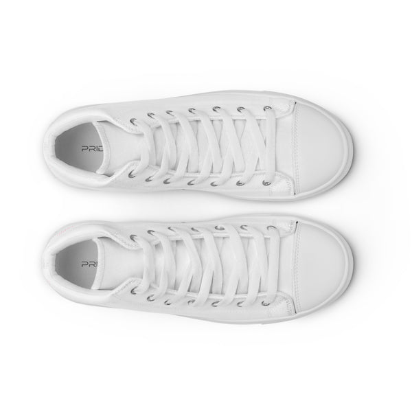 Genderfluid Pride Colors Original White High Top Shoes - Women Sizes