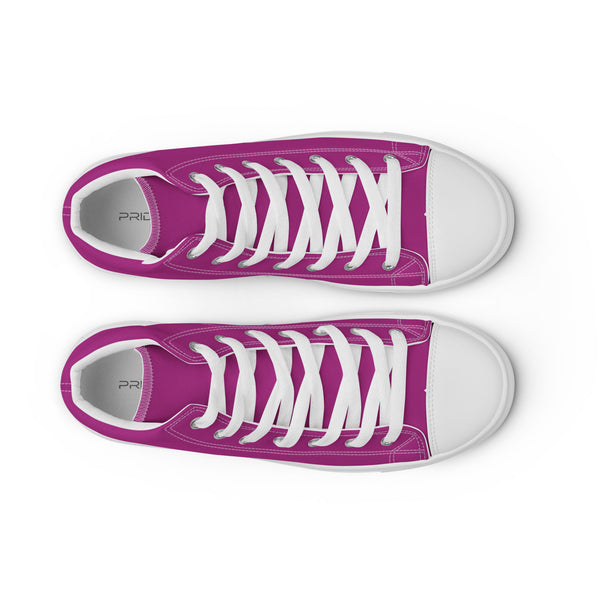 Casual Genderfluid Pride Colors Fuchsia High Top Shoes - Women Sizes