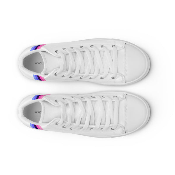 Classic Omnisexual Pride Colors White High Top Shoes - Women Sizes