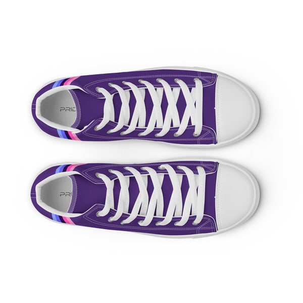 Classic Omnisexual Pride Colors Purple High Top Shoes - Women Sizes