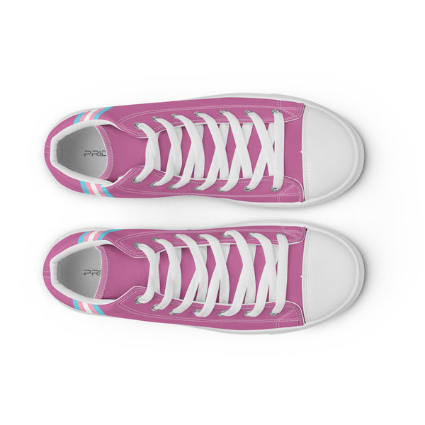 Classic Transgender Pride Colors Pink High Top Shoes - Women Sizes