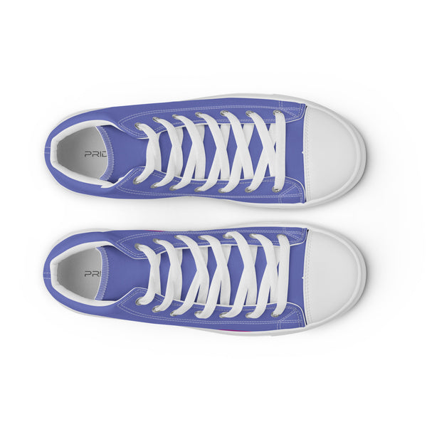 Trendy Bisexual Pride Colors Blue High Top Shoes - Women Sizes