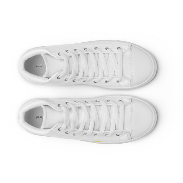 Trendy Intersex Pride Colors White High Top Shoes - Women Sizes