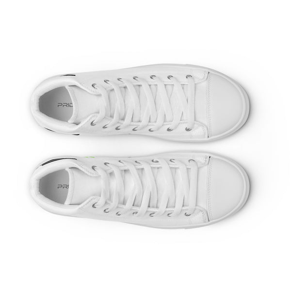 Modern Agender Pride Colors White High Top Shoes - Women Sizes