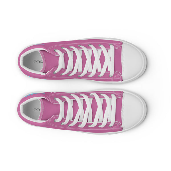 Modern Transgender Pride Colors Pink High Top Shoes - Women Sizes