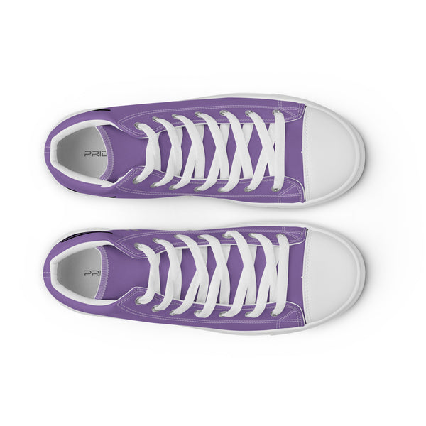 Modern Asexual Pride Colors Purple High Top Shoes - Women Sizes