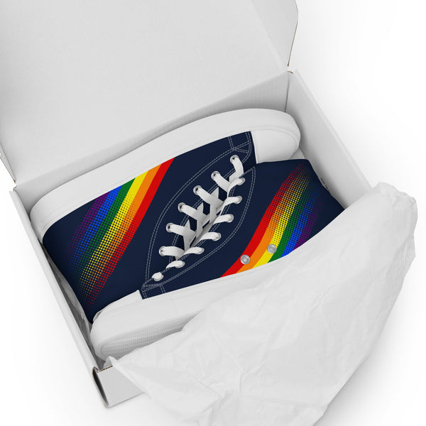 Gay Pride Colors Original Navy High Top Shoes