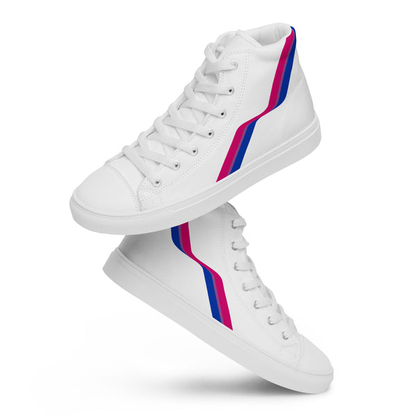 Original Bisexual Pride Colors White High Top Shoes - Women Sizes