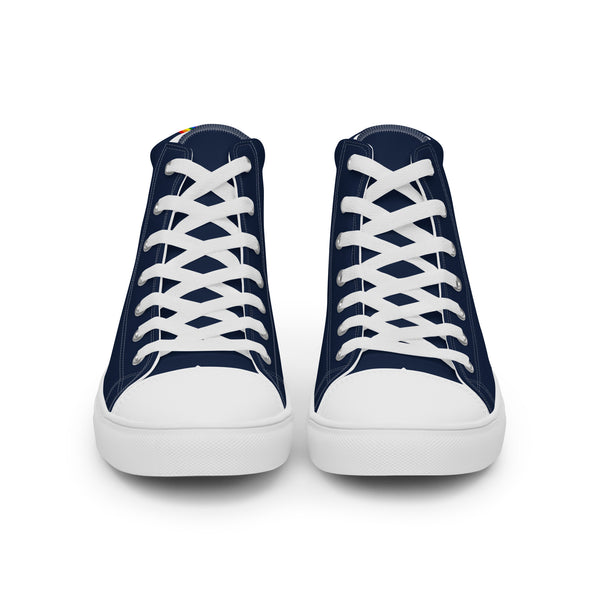 Original Gay Pride Colors Navy High Top Shoes - Women Sizes