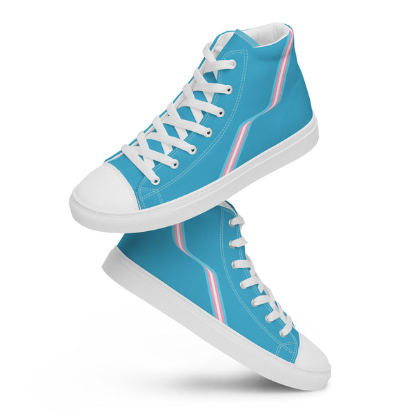 Original Transgender Pride Colors Blue High Top Shoes - Women Sizes