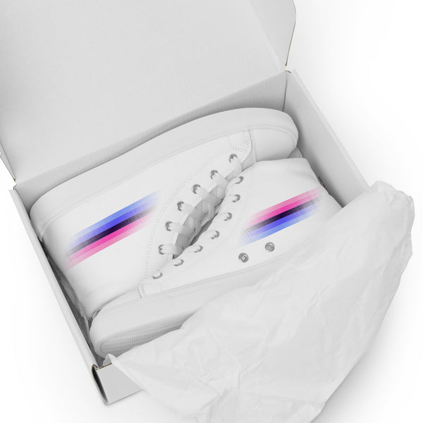 Casual Omnisexual Pride Colors White High Top Shoes - Women Sizes