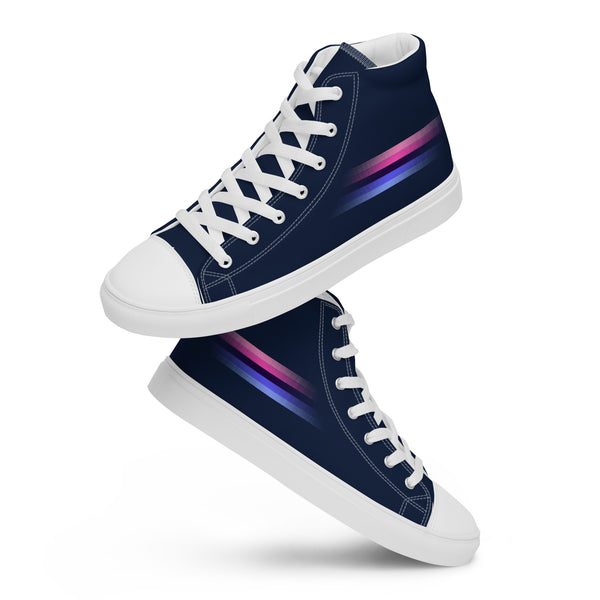 Casual Omnisexual Pride Colors Navy High Top Shoes - Women Sizes