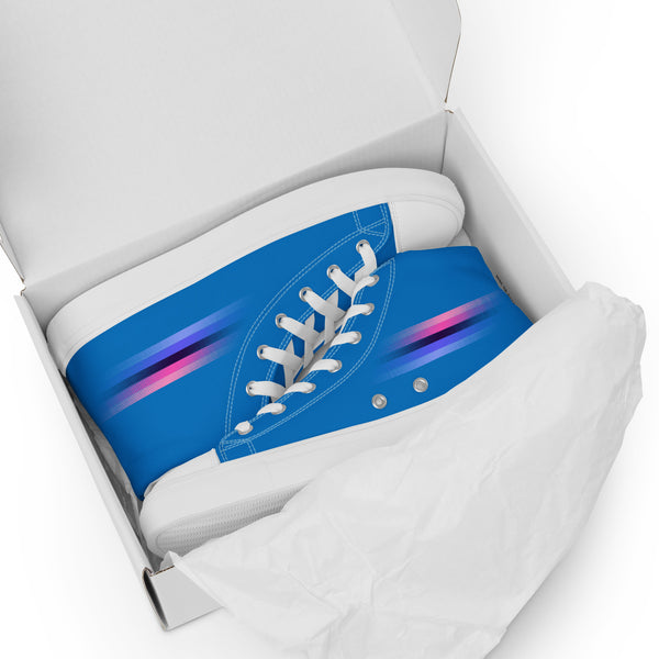 Casual Omnisexual Pride Colors Blue High Top Shoes - Women Sizes