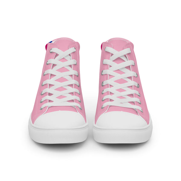 Classic Bisexual Pride Colors Pink High Top Shoes - Women Sizes