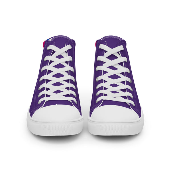 Classic Bisexual Pride Colors Purple High Top Shoes - Women Sizes