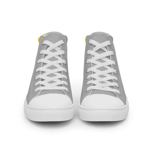 Classic Intersex Pride Colors Gray High Top Shoes - Women Sizes