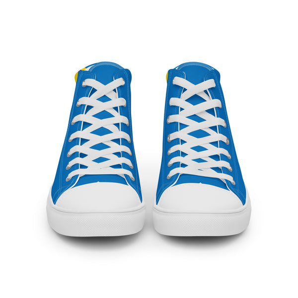 Classic Intersex Pride Colors Blue High Top Shoes - Women Sizes