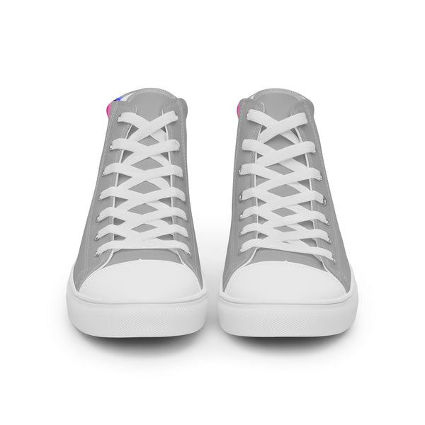 Classic Omnisexual Pride Colors Gray High Top Shoes - Women Sizes