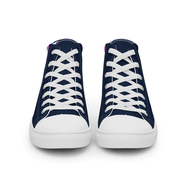 Classic Omnisexual Pride Colors Navy High Top Shoes - Women Sizes