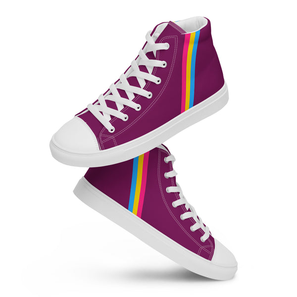 Classic Pansexual Pride Colors Purple High Top Shoes - Women Sizes