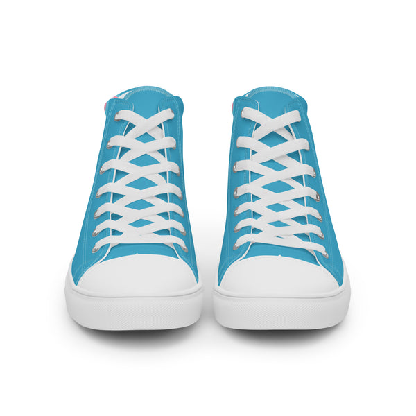 Classic Transgender Pride Colors Blue High Top Shoes - Women Sizes