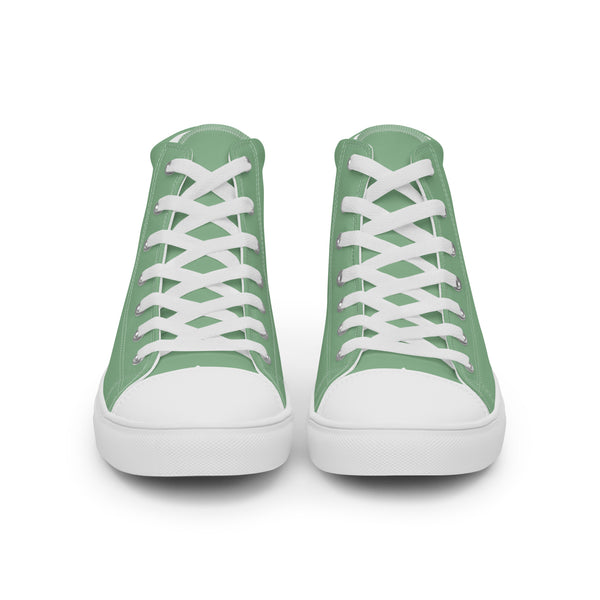 Trendy Aromantic Pride Colors Green High Top Shoes - Women Sizes