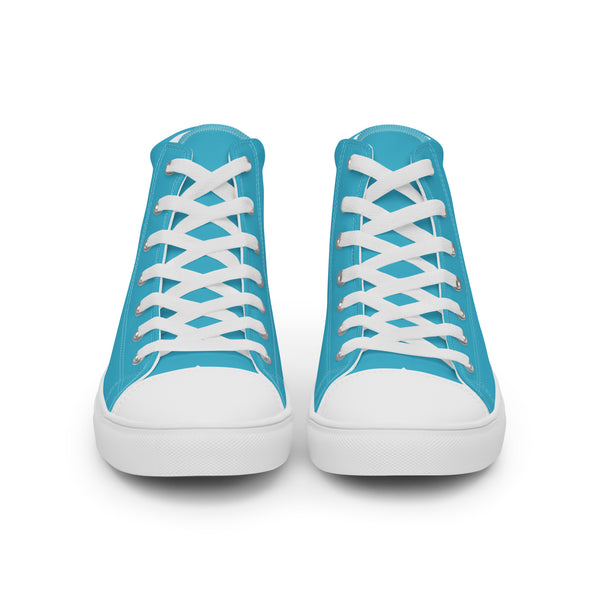 Trendy Transgender Pride Colors Blue High Top Shoes - Women Sizes