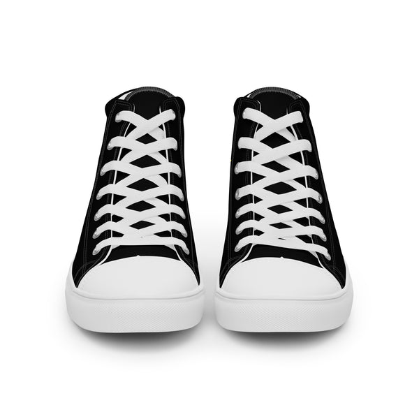 Modern Gay Pride Colors Black High Top Shoes - Women Sizes