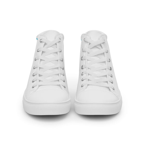 Modern Transgender Pride Colors White High Top Shoes - Women Sizes