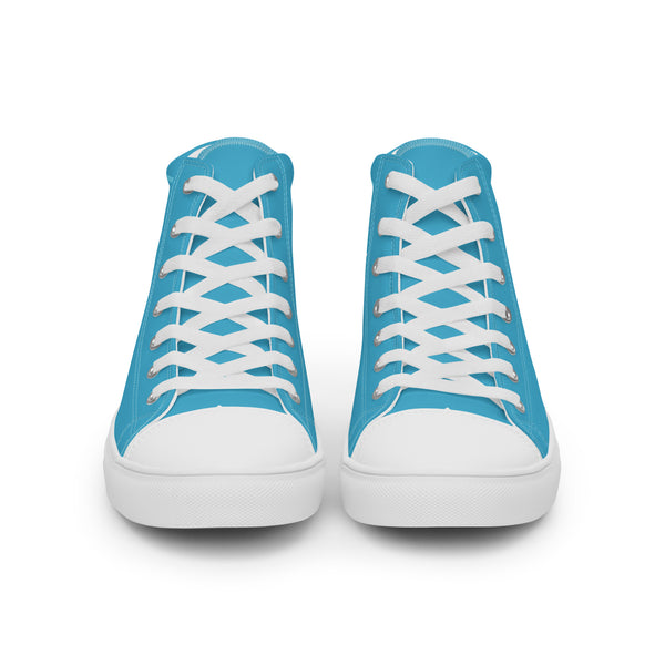Modern Transgender Pride Colors Blue High Top Shoes - Women Sizes