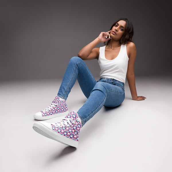 Bisexual Pride Classic White High Top Shoes