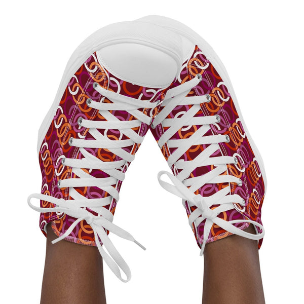 Lesbian Pride Classic Burgundy High Top Shoes