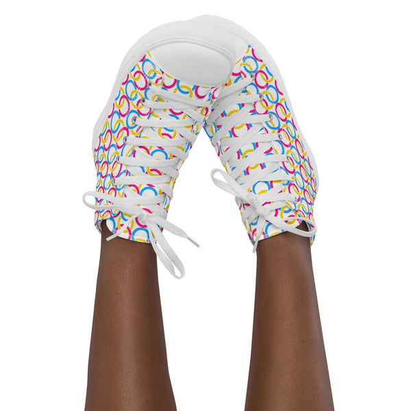 Pansexual Pride Classic White High Top Shoes