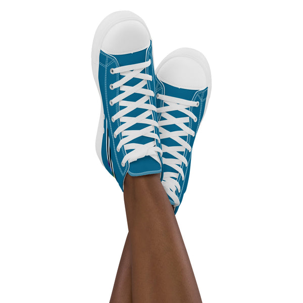 Ally Pride Modern Blue High Top Shoes