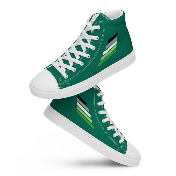 Aromantic Pride Modern Green High Top Shoes