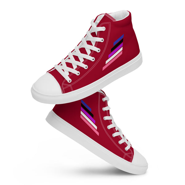 Genderfluid Pride Modern Red High Top Shoes