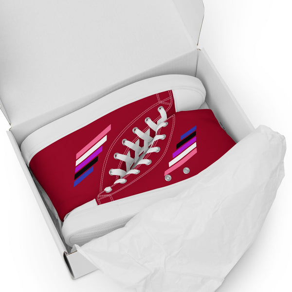 Genderfluid Pride Modern Red High Top Shoes