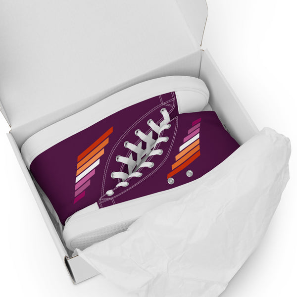 Lesbian Pride Modern Purple High Top Shoes