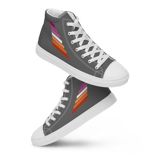 Lesbian Pride Modern Gray High Top Shoes