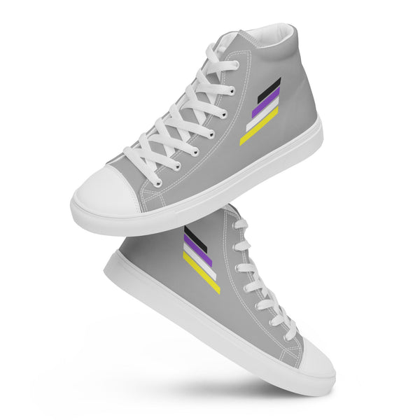 Non-Binary Pride Modern Gray High Top Shoes