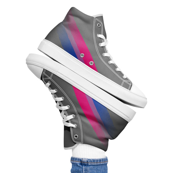 Bisexual Pride Colors Original Gray High Top Shoes - Women Sizes