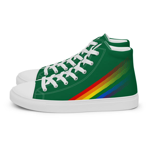Gay Pride Colors Original Green High Top Shoes - Women Sizes