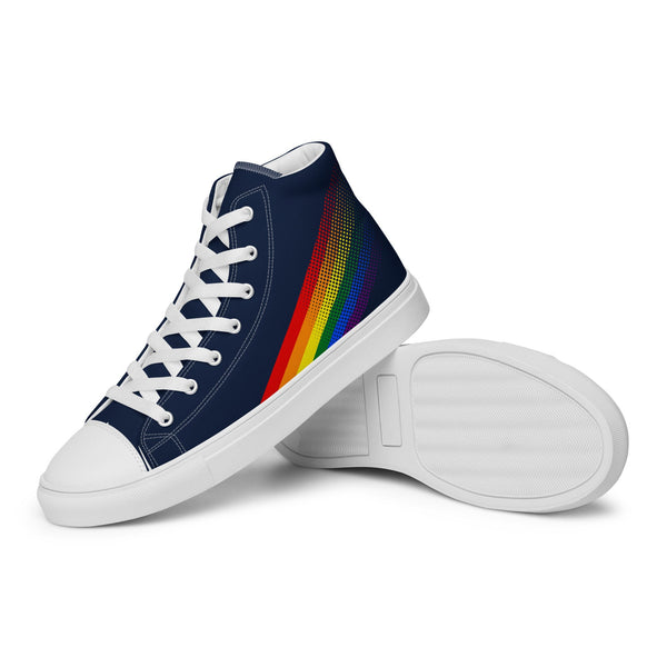 Gay Pride Colors Original Navy High Top Shoes