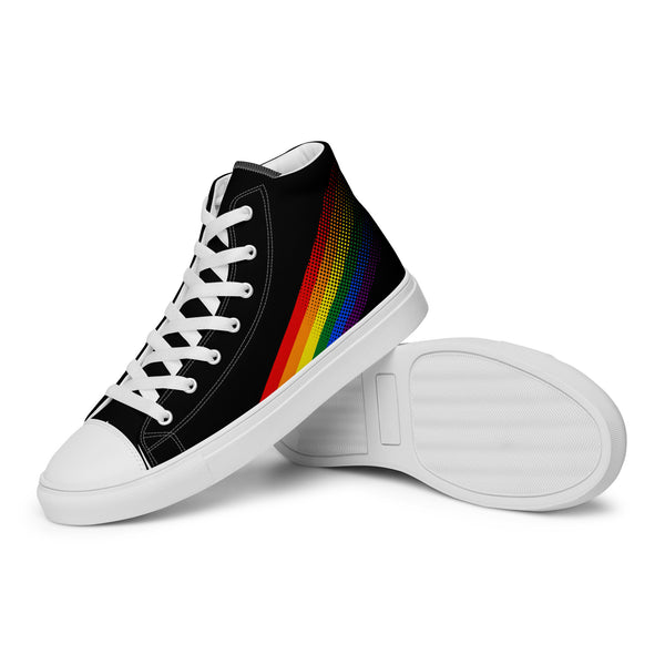 Gay Pride Colors Original Black High Top Shoes - Women Sizes