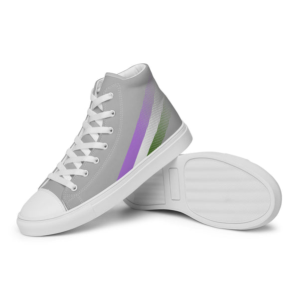 Genderqueer Pride Colors Original Gray High Top Shoes - Women Sizes